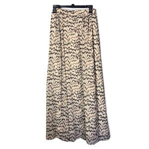 𝅺CAbi Long Maxi Skirt Geometric Flame Chevron Career Skirt Church Style